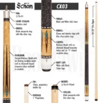 SCHON CX03 POOL CUE - Image 3