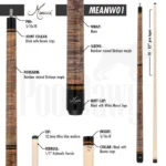 MEUCCI MEANW01 ALL NATURAL WOOD POOL CUE - Image 2