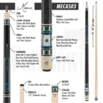 MEUCCI BMC CASINO 3 POOL CUE - Image 2