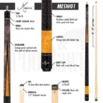 MEUCCI SW BAR BOX 1 POOL CUE - Image 2