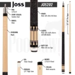 Joss JOS202 Pool Cue - Image 3