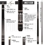 Meucci 21st Century 3 Black Carbon Fiber Pool Cue - Image 6